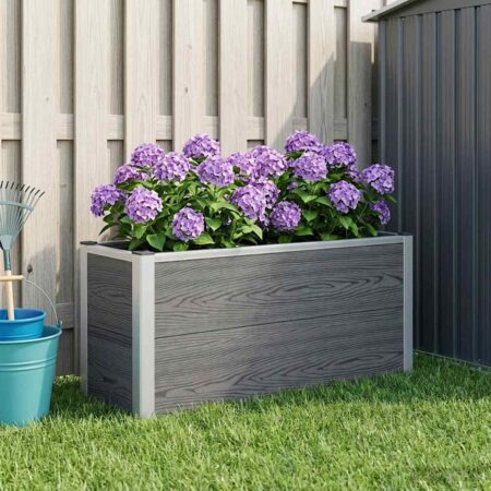 vidaXL Højbed Grå 100 x 30 x 42 cm WPC og Aluminium