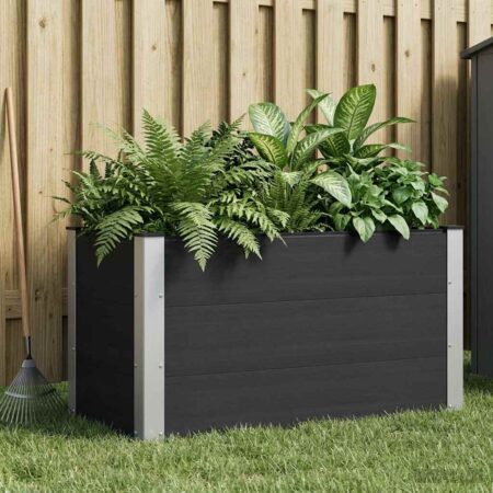 vidaXL Højbed Sort 100 x 50 x 54 cm WPC og Aluminium