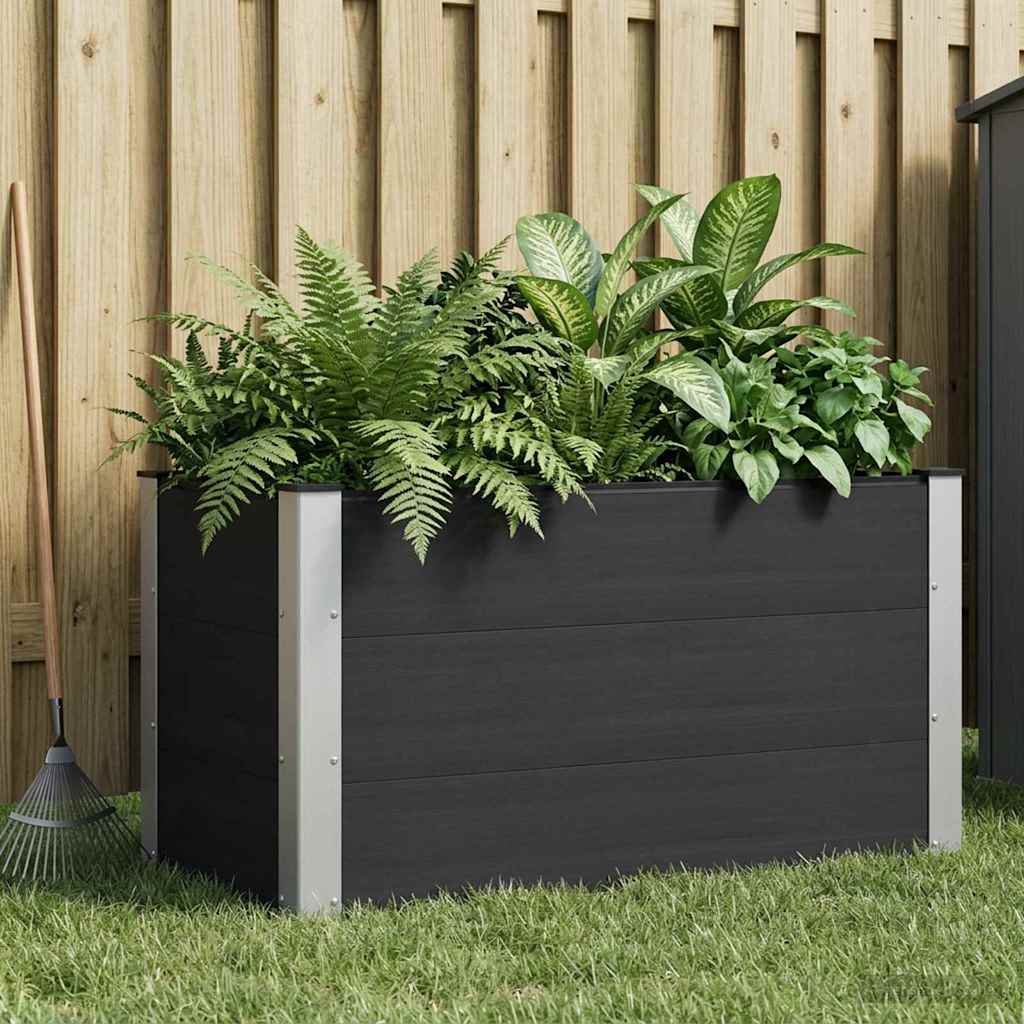 vidaXL Højbed Sort 100 x 50 x 54 cm WPC og Aluminium vidaXL Højbed Sort 100 x 50 x 54 cm WPC og Aluminium