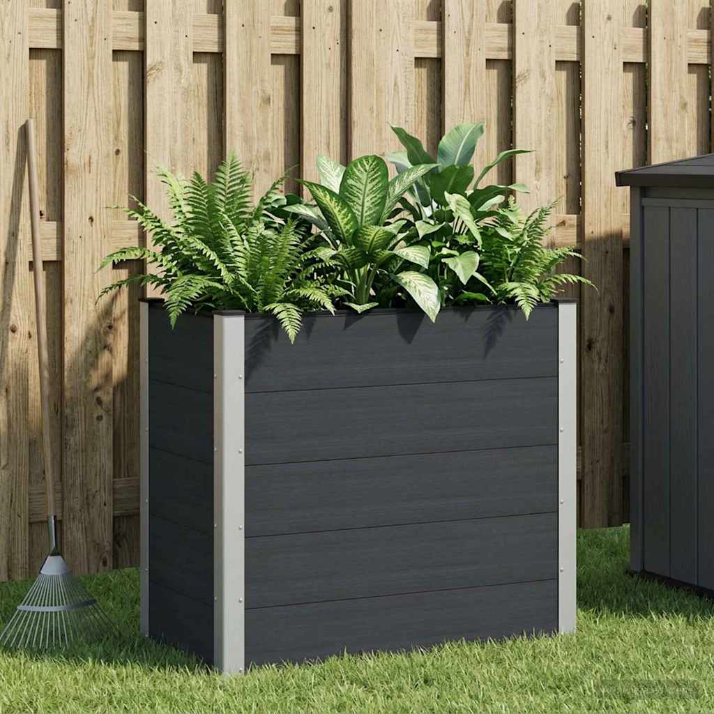 vidaXL Højbed Sort 100 x 50 x 91 cm WPC og Aluminium vidaXL Højbed Sort 100 x 50 x 91 cm WPC og Aluminium