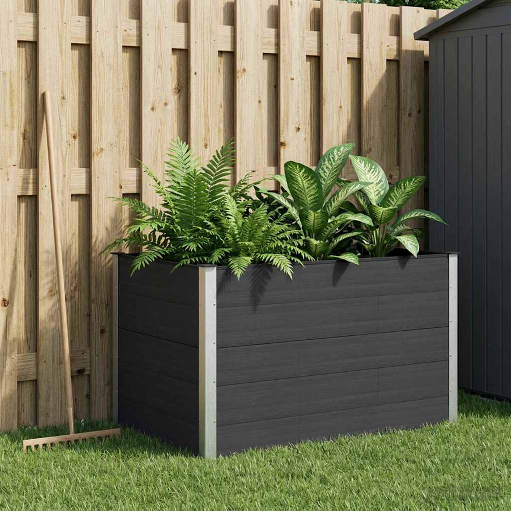 vidaXL Højbed Sort 150 x 100 x 91 cm WPC og Aluminium vidaXL Højbed Sort 150 x 100 x 91 cm WPC og Aluminium
