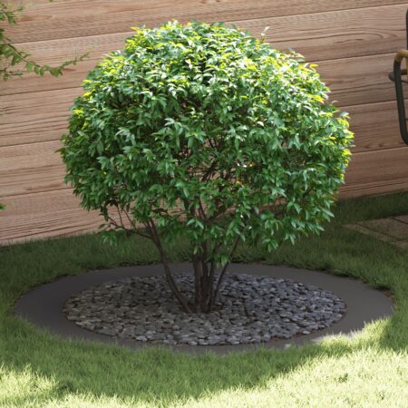 vidaXL Large Metal Planter Sort Metal Stor Dekorative indlæg
