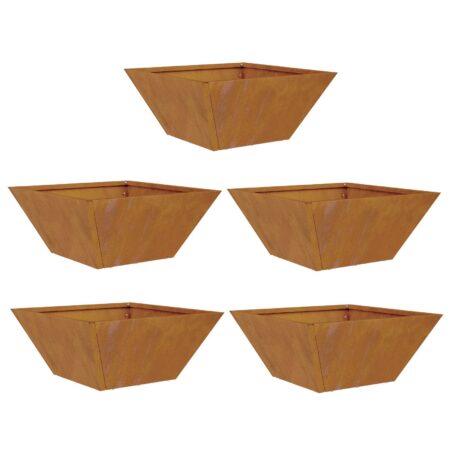 vidaXL Metal Plantekasser Vejrbestandigt Stål 35 x 35 x 15 cm