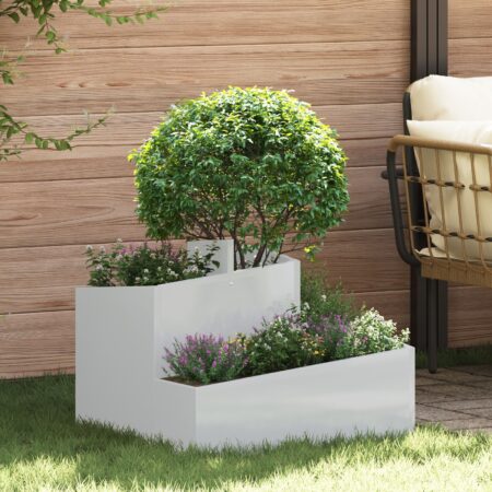 vidaXL Metal Planter Galvaniseret Galvaniseret Stål Medium Metal Planter