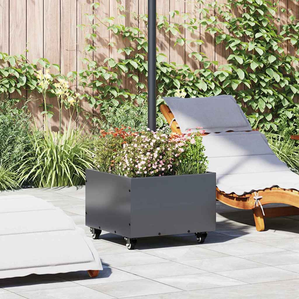 vidaXL Parasolbase med plantekasse Antracit 45 x 45 x 45 cm Stål vidaXL Parasolbase med plantekasse Antracit 45 x 45 x 45 cm Stål