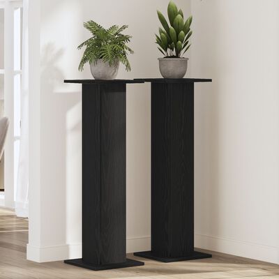 vidaXL Plante Stativ 2 stk Sort Eg 30x30x95 cm Konstrueret Træ