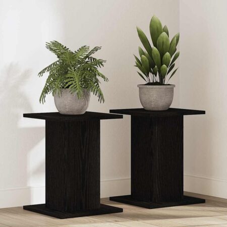 vidaXL Planteholder 2 pcs Sort eg 30 x 30 x 40 cm Konstrueret træ