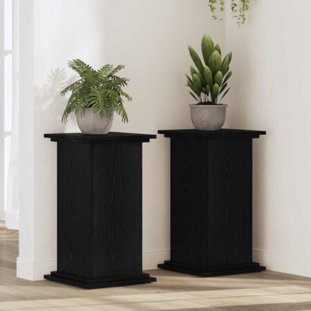 vidaXL Planteholder Sort eg 33 x 33 x 60 cm Konstrueret træ