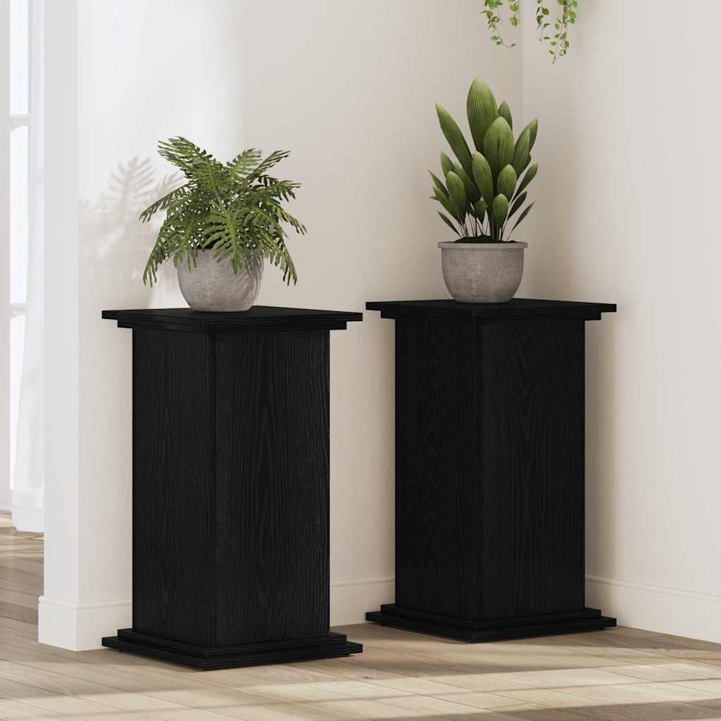 vidaXL Planteholder Sort eg 33 x 33 x 60 cm Konstrueret træ vidaXL Planteholder Sort eg 33 x 33 x 60 cm Konstrueret træ