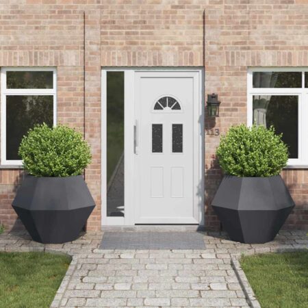 vidaXL Plantekasse 2 pcs Antracit 100 x 100 x 80 cm Stål