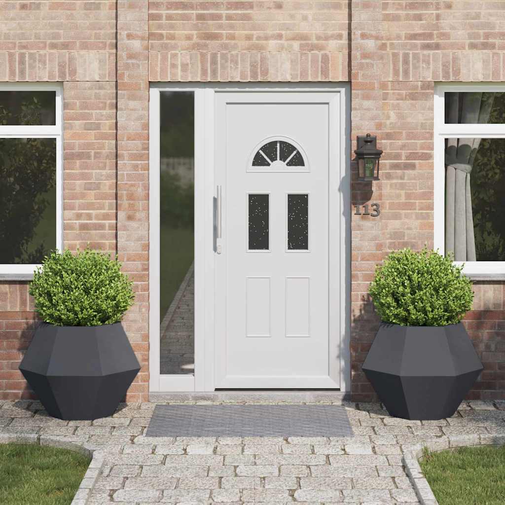 vidaXL Plantekasse 2 pcs Antracit 75 x 75 x 60 cm Stål vidaXL Plantekasse 2 pcs Antracit 75 x 75 x 60 cm Stål