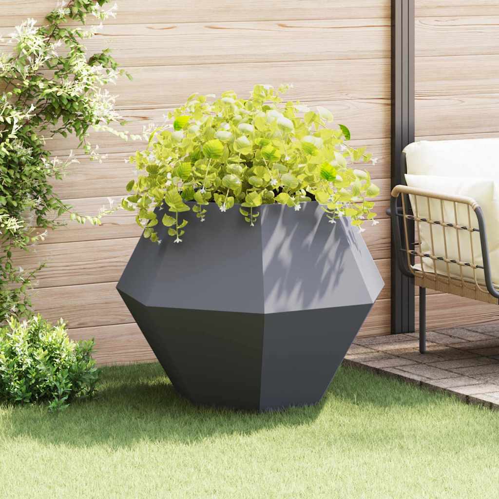 vidaXL Plantekasse Antracit 100 x 100 x 80 cm Stål vidaXL Plantekasse Antracit 100 x 100 x 80 cm Stål