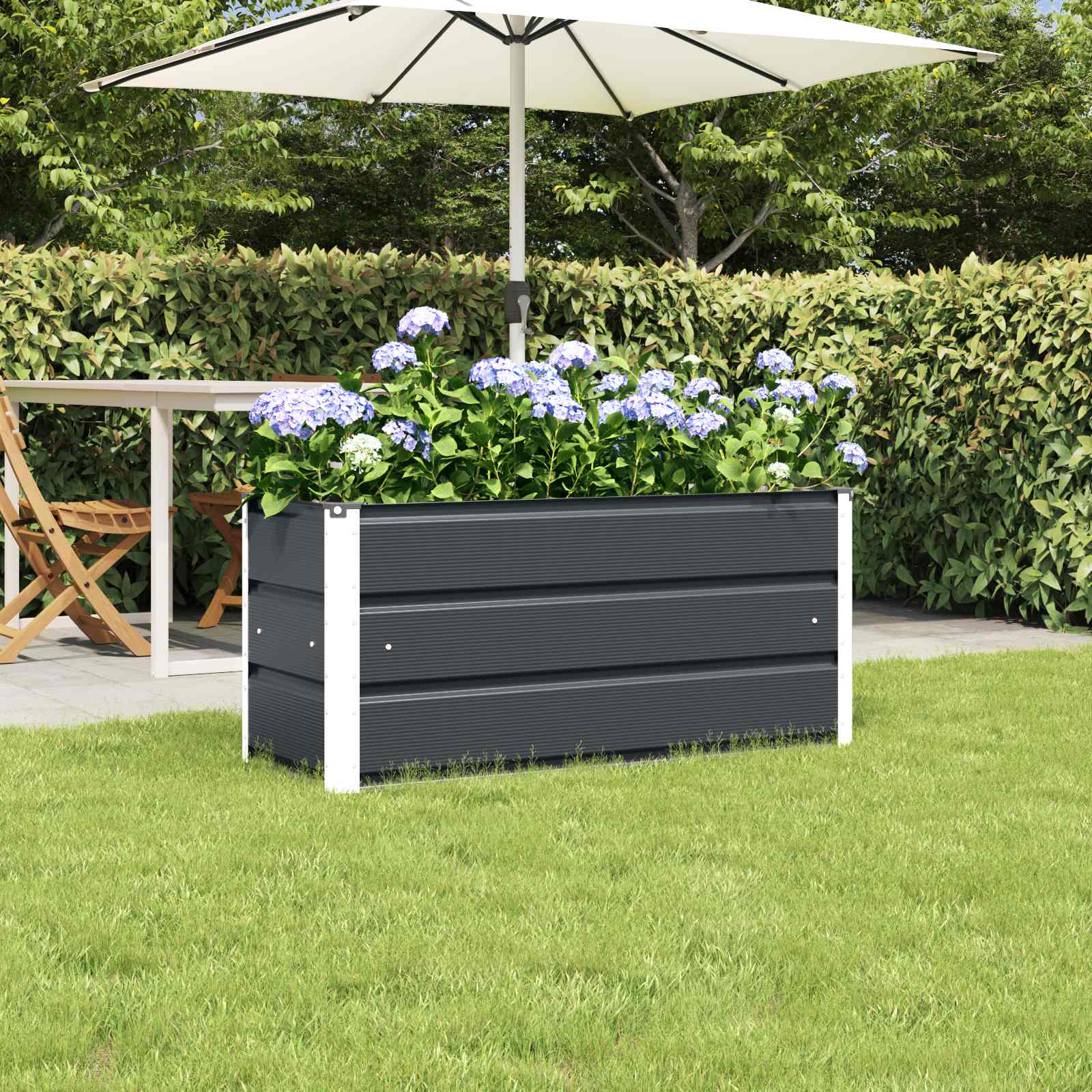 vidaXL Plantekasse Antracit 100 x 40 x 45 cm Stål vidaXL Plantekasse Antracit 100 x 40 x 45 cm Stål