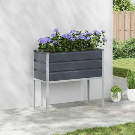 vidaXL Plantekasse Antracit 100 x 45 x 90 cm Galvaniseret stål