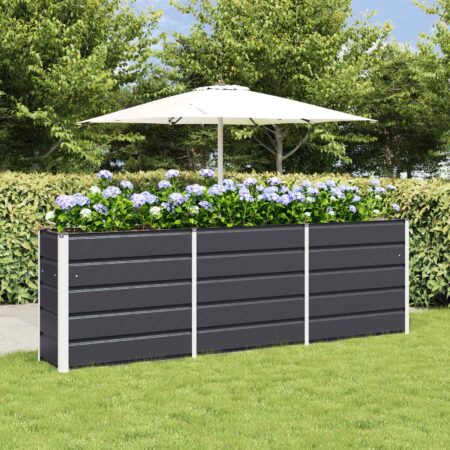 vidaXL Plantekasse Antracit 160 x 40 x 75 cm Stål