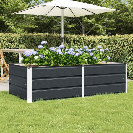vidaXL Plantekasse Antracit 160 x 80 x 45 cm Stål