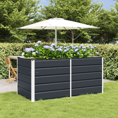 vidaXL Plantekasse Antracit 160 x 80 x 75 cm Stål