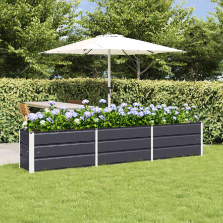 vidaXL Plantekasse Antracit 240 x 40 x 45 cm Stål