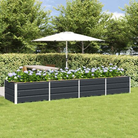 vidaXL Plantekasse Antracit 320 x 80 x 45 cm Stål