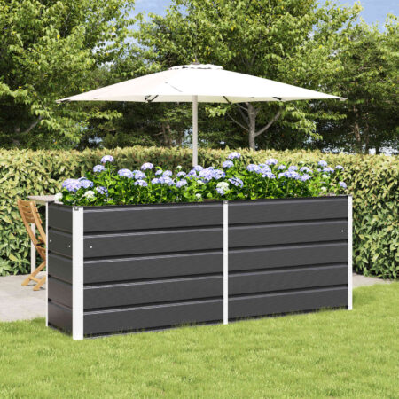 vidaXL Plantekasse Antracit 480 x 50 x 45 cm Galvaniseret stål
