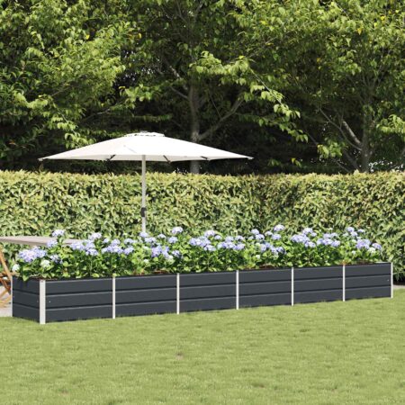 vidaXL Plantekasse Antracit 480 x 80 x 45 cm Stål