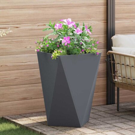 vidaXL Plantekasse Antracit 50 x 50 x 75 cm Stål