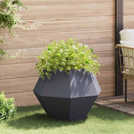 vidaXL Plantekasse Antracit 75 x 75 x 60 cm Stål
