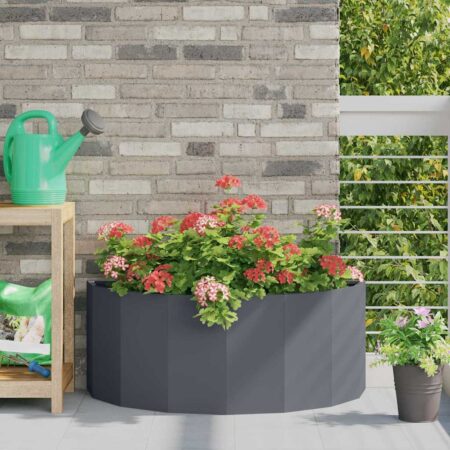 vidaXL Plantekasse Antracit 90 x 45 x 35 cm Stål