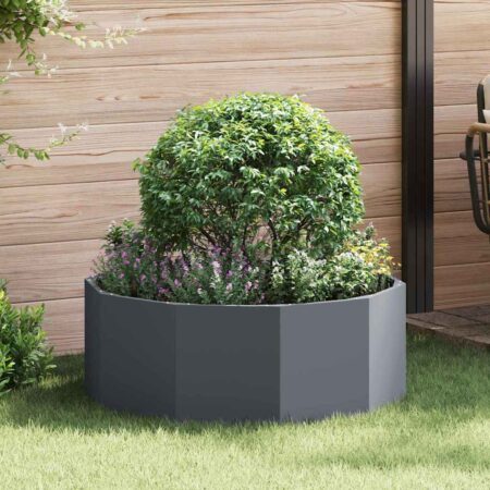 vidaXL Plantekasse Antracit 90 x 90 x 35 cm Stål
