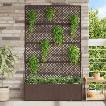 vidaXL Plantekasse Brun 105 x 30 x 170 cm Metal