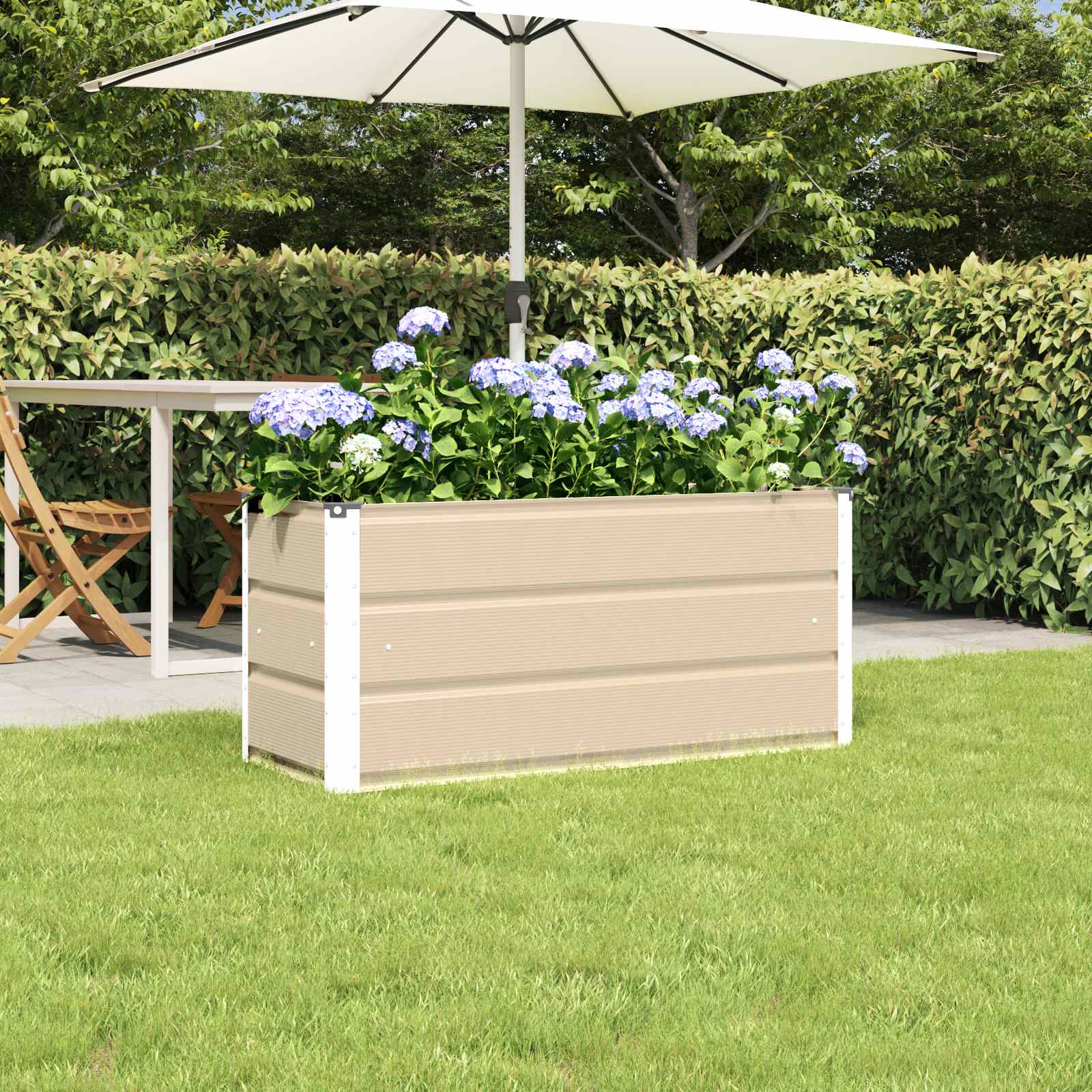 vidaXL Plantekasse Elfenben 100 x 40 x 45 cm Stål vidaXL Plantekasse Elfenben 100 x 40 x 45 cm Stål