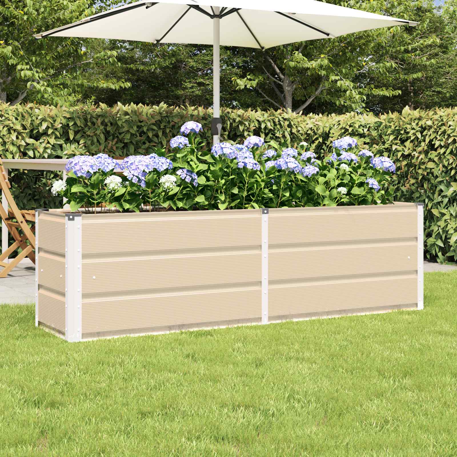 vidaXL Plantekasse Elfenben 160 x 40 x 45 cm Stål vidaXL Plantekasse Elfenben 160 x 40 x 45 cm Stål