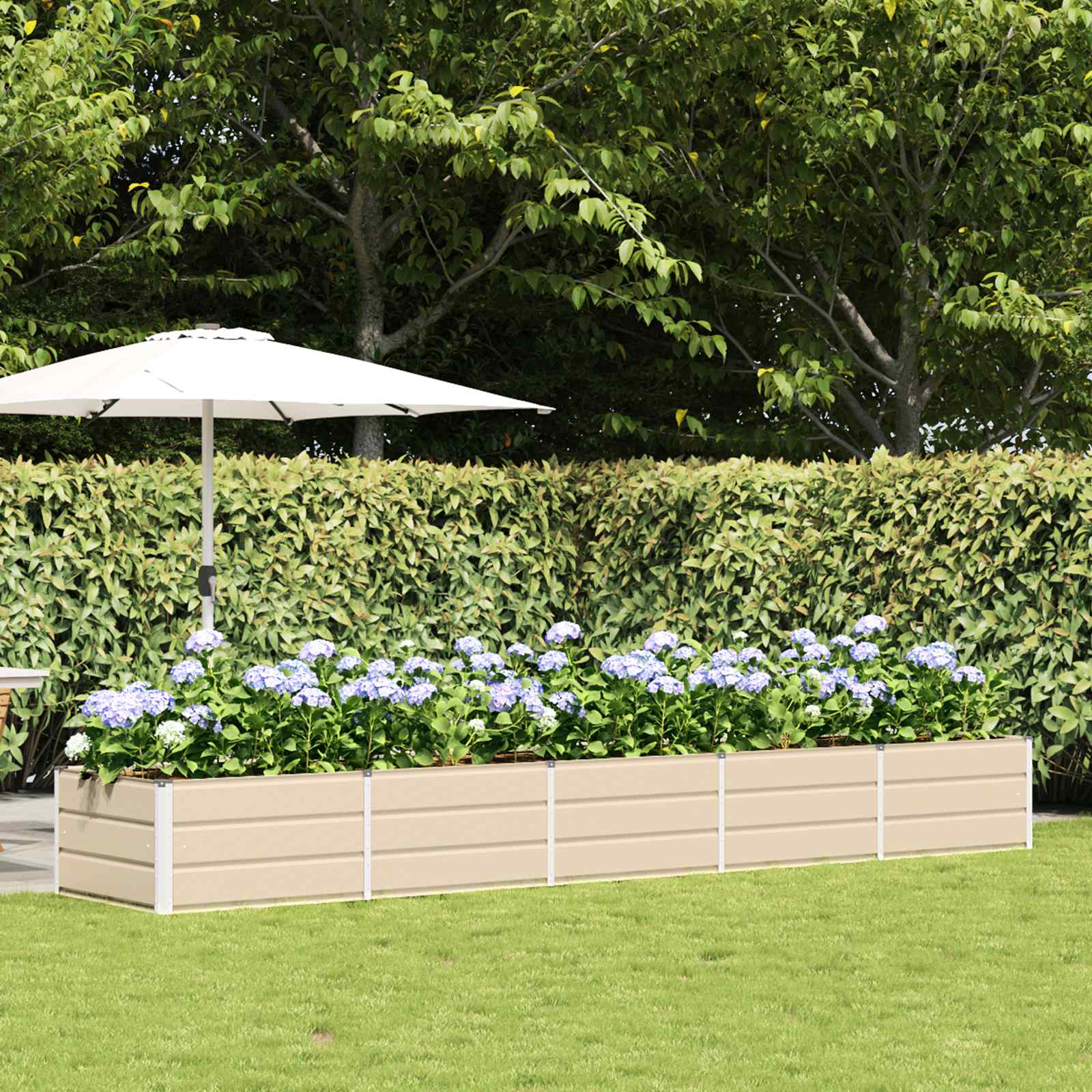 vidaXL Plantekasse Elfenben 400 x 80 x 45 cm Stål vidaXL Plantekasse Elfenben 400 x 80 x 45 cm Stål