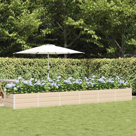 vidaXL Plantekasse Elfenben 480 x 80 x 45 cm Stål