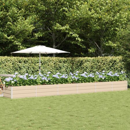 vidaXL Plantekasse Elfenben 600 x 80 x 45 cm Stål