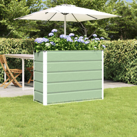 vidaXL Plantekasse Grøn 100 x 40 x 75 cm Stål