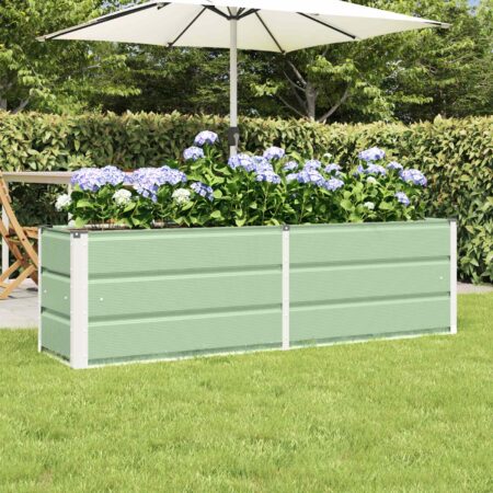 vidaXL Plantekasse Grøn 160 x 40 x 45 cm Stål