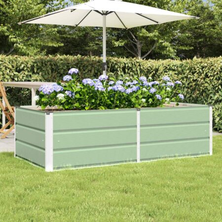 vidaXL Plantekasse Grøn 160 x 80 x 45 cm Stål