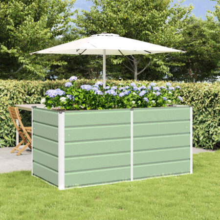 vidaXL Plantekasse Grøn 160 x 80 x 75 cm Stål