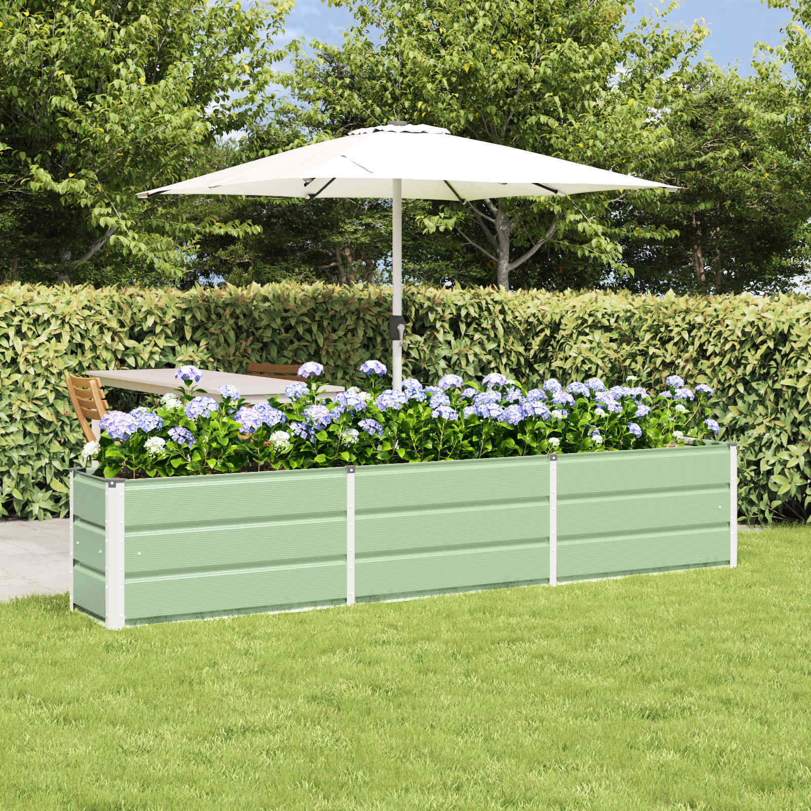 vidaXL Plantekasse Grøn 240 x 40 x 45 cm Stål vidaXL Plantekasse Grøn 240 x 40 x 45 cm Stål