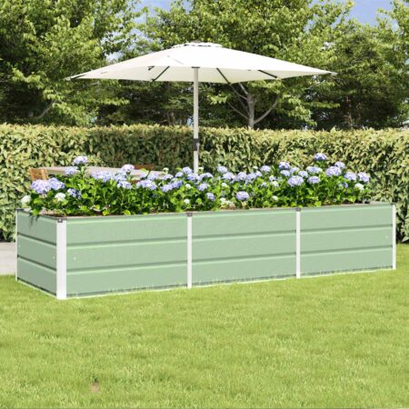 vidaXL Plantekasse Grøn 240 x 80 x 45 cm Stål