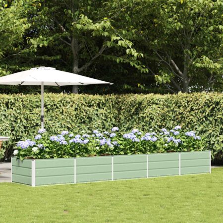 vidaXL Plantekasse Grøn 400 x 80 x 45 cm Stål
