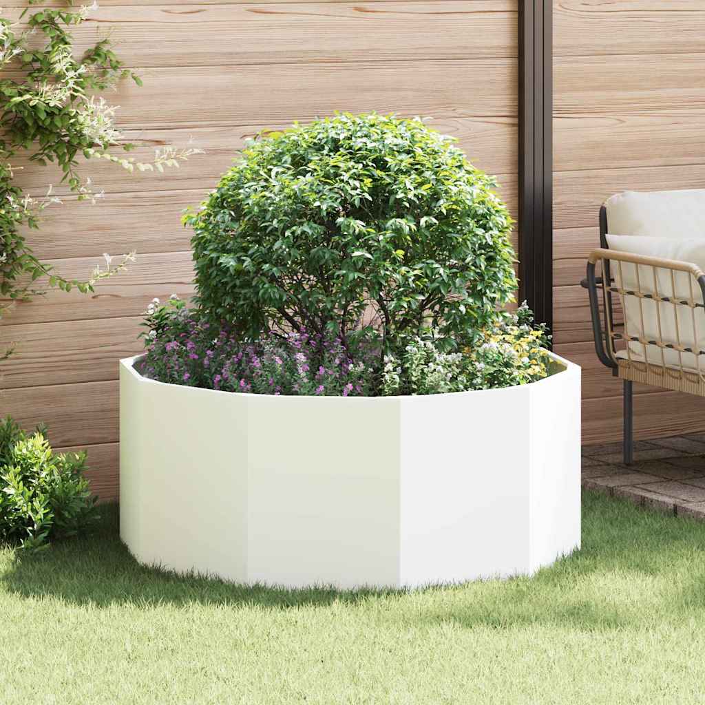 vidaXL Plantekasse Hvid 120 x 120 x 50 cm Stål vidaXL Plantekasse Hvid 120 x 120 x 50 cm Stål