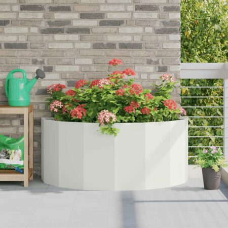 vidaXL Plantekasse Hvid 120 x 60 x 50 cm Stål