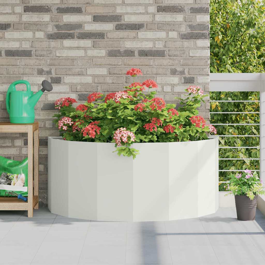 vidaXL Plantekasse Hvid 120 x 60 x 50 cm Stål vidaXL Plantekasse Hvid 120 x 60 x 50 cm Stål
