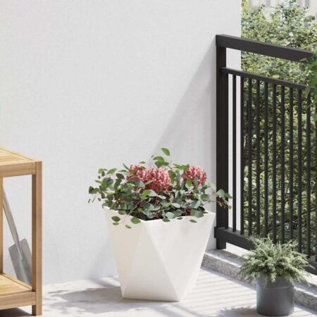 vidaXL Plantekasse Hvid 30 x 30 x 30 cm Stål