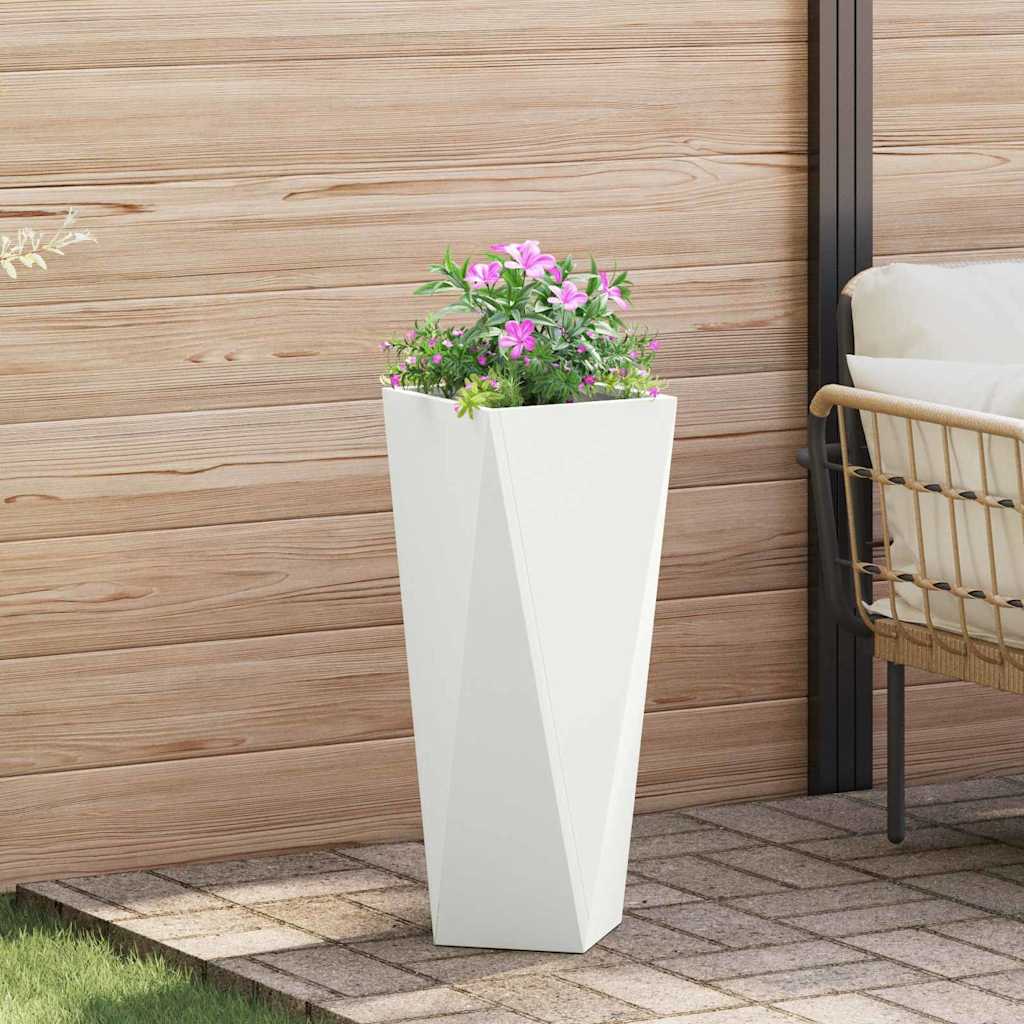 vidaXL Plantekasse Hvid 30 x 30 x 75 cm Stål vidaXL Plantekasse Hvid 30 x 30 x 75 cm Stål