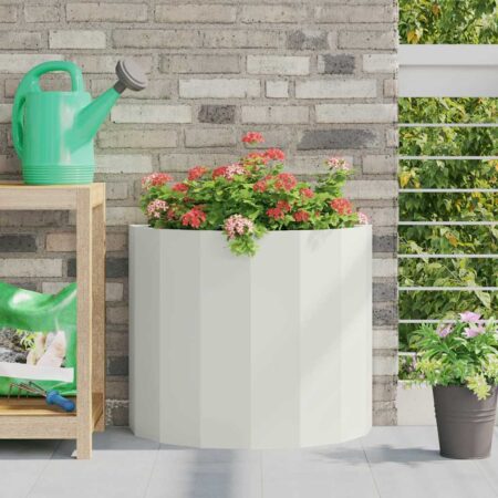 vidaXL Plantekasse Hvid 60 x 30 x 50 cm Stål