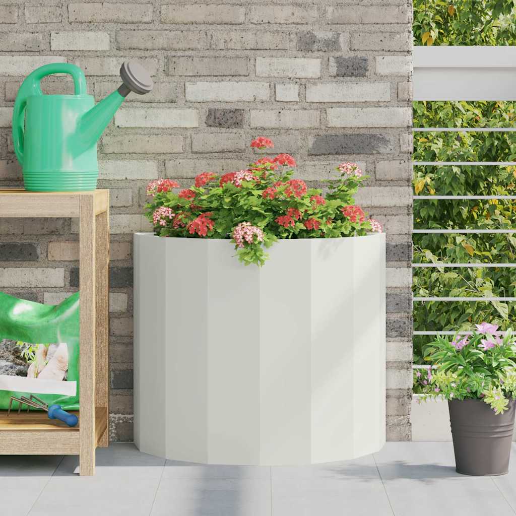 vidaXL Plantekasse Hvid 60 x 30 x 50 cm Stål vidaXL Plantekasse Hvid 60 x 30 x 50 cm Stål