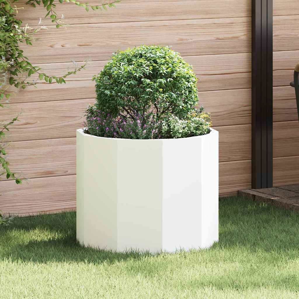 vidaXL Plantekasse Hvid 60 x 60 x 50 cm Stål vidaXL Plantekasse Hvid 60 x 60 x 50 cm Stål